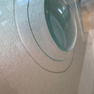 Glass Divider with Etched Fish