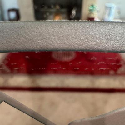 Glass Divider with Etched Fish