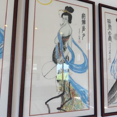 Four Ladies Pieces of Artwork