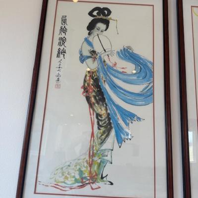 Four Ladies Pieces of Artwork