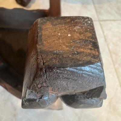 Carved Wooden Table with 4 Chairs