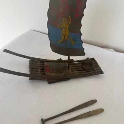 Fish, Boat, Lobster, and Scrolls