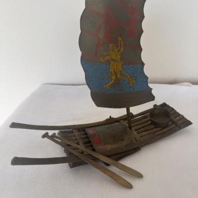Fish, Boat, Lobster, and Scrolls
