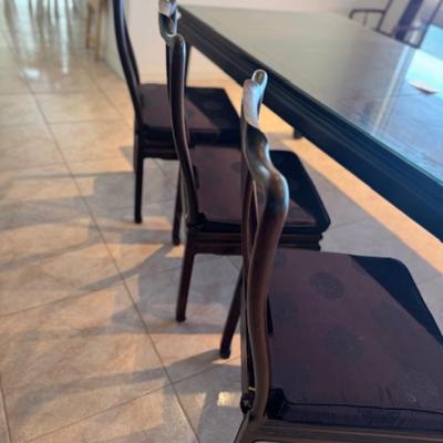 Table and Chairs with Glass Protective top