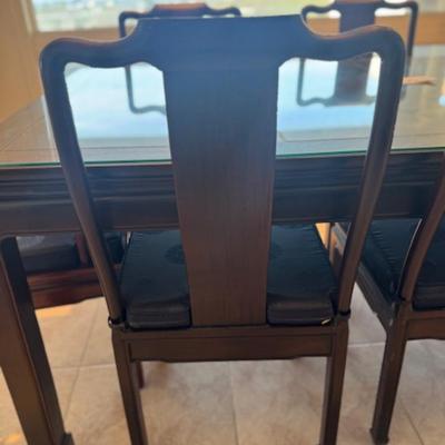 Table and Chairs with Glass Protective top