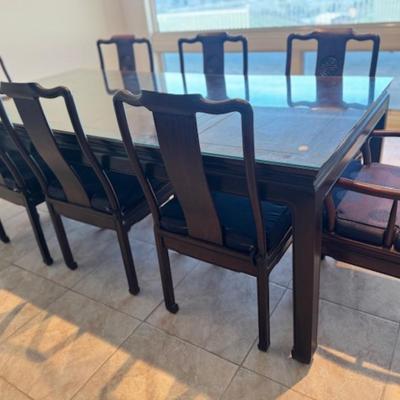 Table and Chairs with Glass Protective top