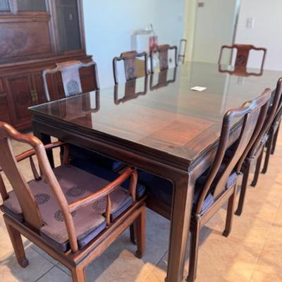 Table and Chairs with Glass Protective top