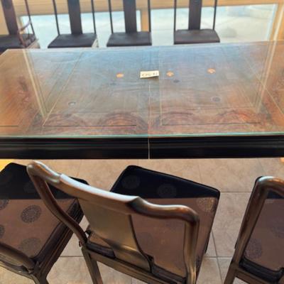 Table and Chairs with Glass Protective top