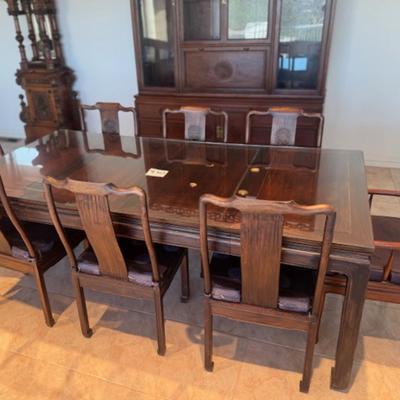 Table and Chairs with Glass Protective top