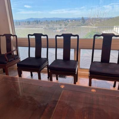 Table and Chairs with Glass Protective top