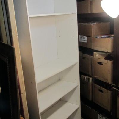 Adjustable White Shelving Unit Approx 28 3/4" x 12" 70 1/2"
