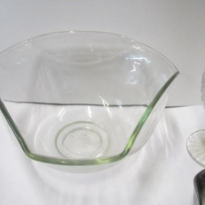 Serving Decor Ombre Silver Rimmed Bowl Divided Relish Dish