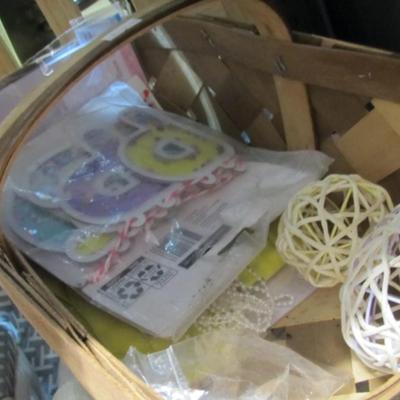 Assortment Of Baskets & Crafting Accessories