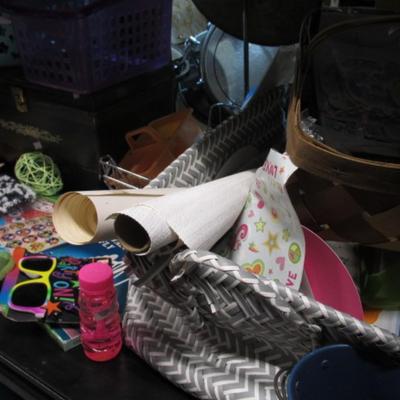 Assortment Of Baskets & Crafting Accessories
