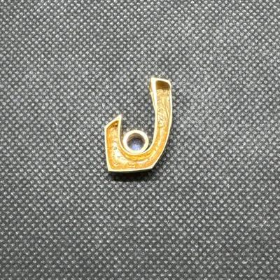 14kt Gold Pendant/Charm With Amethyst Stone