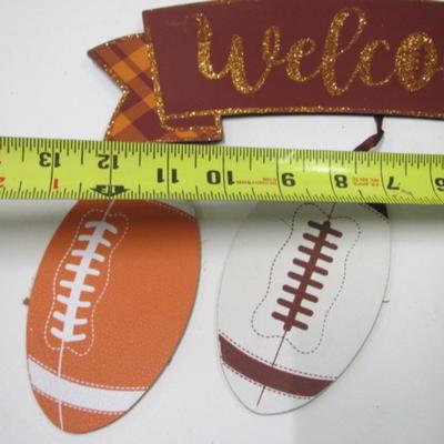 12 New "Welcome" Football Themed Hanging Signs