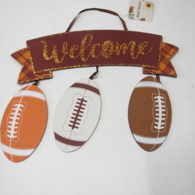 12 New "Welcome" Football Themed Hanging Signs