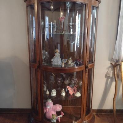 Glass Front Curio Cabinet- Approx 39" x 16" x 70" Tall (No Contents)