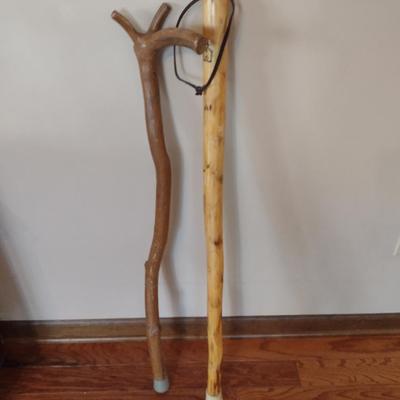 Pair of Wooden Walking Sticks