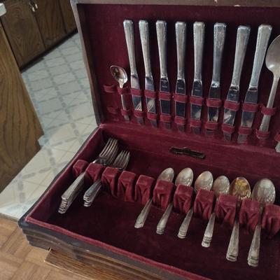 Wallace XXXX Flatware- Approx 47 Pieces- Storage Box Included