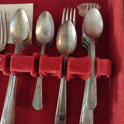 Assorted Flatware- Community and Rogers- Approx 53 Pieces- Storage Box Included