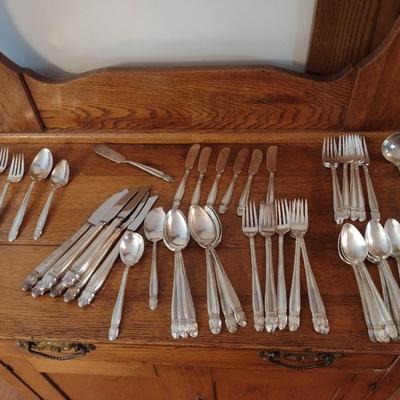 Holmes & Edwards 'Danish Princess' Silver Plated Flatware- Approx 58 Pieces