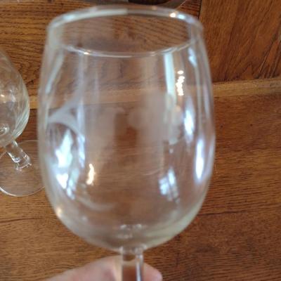 Etched Stemware- 6 Pieces