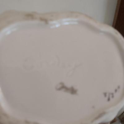 Capodimonte Style Trinket Box and Vase- Rose Motif