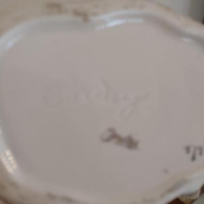 Capodimonte Style Trinket Box and Vase- Rose Motif