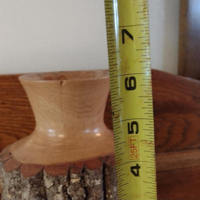 Natural Hand Turned Sourwood Vase- Approx 6" Tall