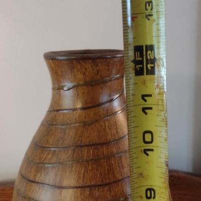 Ceramic Vase with Thread Design- Approx 12" Tall