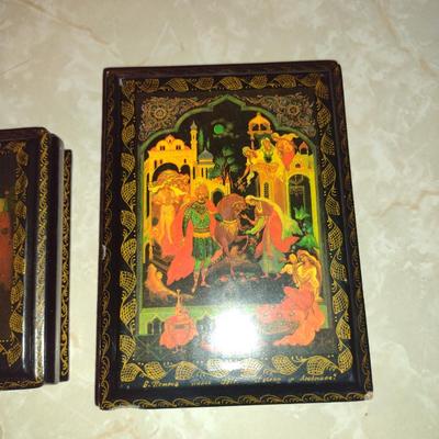 Pair of Wooden Storage Boxes