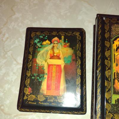 Pair of Wooden Storage Boxes