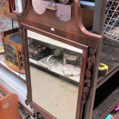 Antique Wooden Frame Mirror 25" x 44"