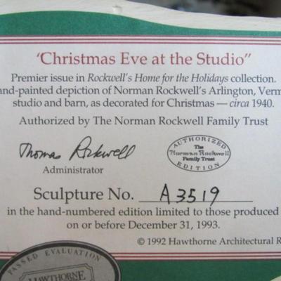 1990's Norman Rockwell Hand Painted Collection & Lighted Christmas House