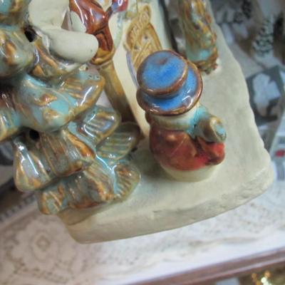 1990's Norman Rockwell Hand Painted Collection & Lighted Christmas House