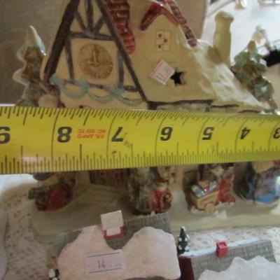 1990's Norman Rockwell Hand Painted Collection & Lighted Christmas House