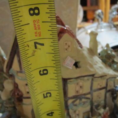 1990's Norman Rockwell Hand Painted Collection & Lighted Christmas House