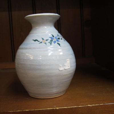 Lick Creek Pottery Vase Signed Artist Vivian Varner 1996 Denton NC 4 1/4" Tall