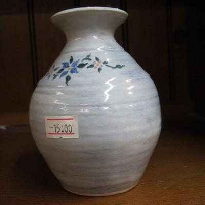 Lick Creek Pottery Vase Signed Artist Vivian Varner 1996 Denton NC 4 1/4" Tall