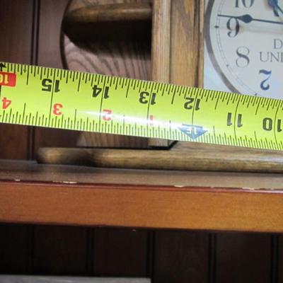 Ducks Unlimited Wall Mantle Analog Clock Wood Shelves