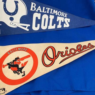 Vintage Baltimore Pennants Orioles & Colts