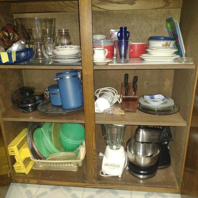 Collection of Kitchen Ware- Dinnerware, Small Appliances, Storage Containers, etc.