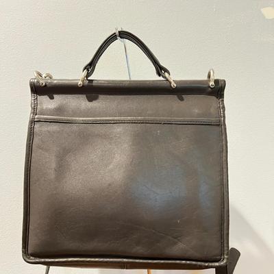 Vintage Coach Gray Leather "Willis" Top Handle Crossbody Bag Purse