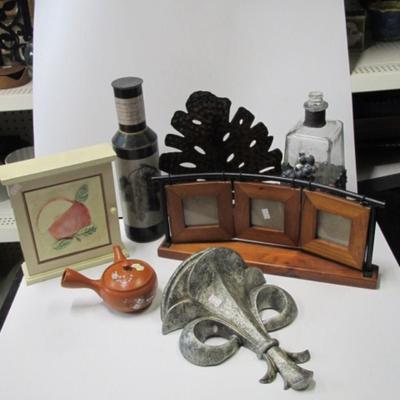 Home Decor Apple Design Key Holder Box Fleur De Lis Wall Shelf Picture Frame