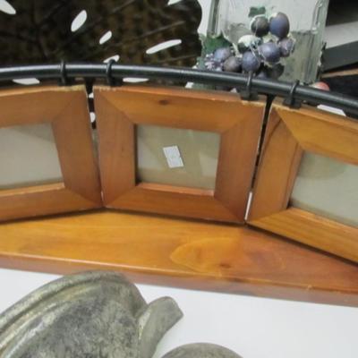 Home Decor Apple Design Key Holder Box Fleur De Lis Wall Shelf Picture Frame