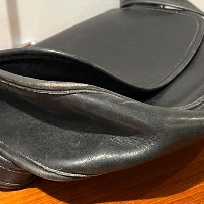 Vintage Black Leather Coach Bag Purse Crossbody
