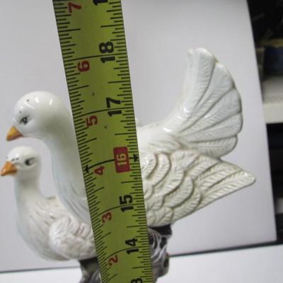 Capodimonte Love Doves 18" Large Italian Porcelain Figurine Statue