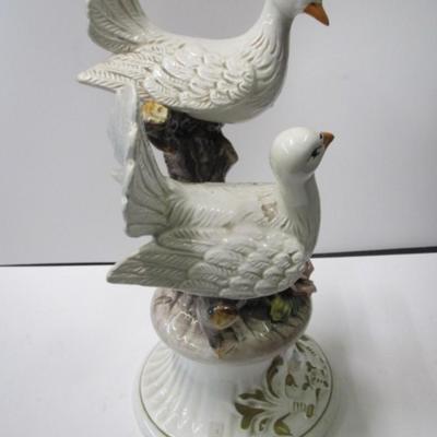 Capodimonte Love Doves 18" Large Italian Porcelain Figurine Statue