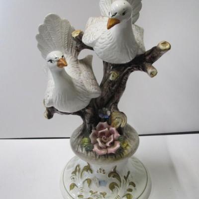 Capodimonte Love Doves 18" Large Italian Porcelain Figurine Statue